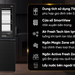 Tủ lạnh Haier Inverter 716 lít Multi Door HM829ASWMBVNU1