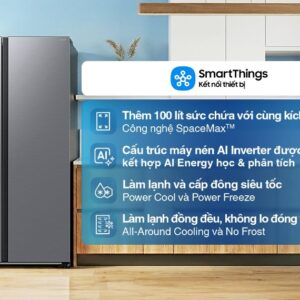 Tủ lạnh Samsung Inverter 583 lít Side By Side RS57DG400EM9SV