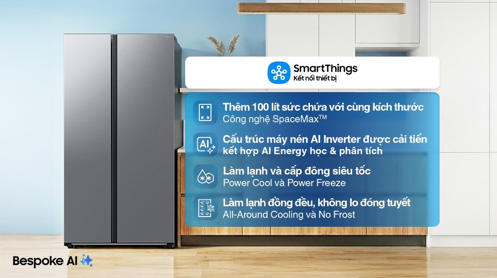 Tủ lạnh Samsung Inverter 583 lít Side By Side RS57DG400EM9SV Tủ lạnh Samsung Inverter 583 lít Side By Side RS57DG400EM9SV