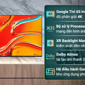 Google Tivi QLED Mini LED Sony AI 4K 65 inch K-65XR70